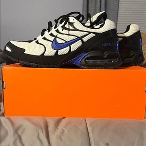Nike Air Sneakers Black White Blue Accents
